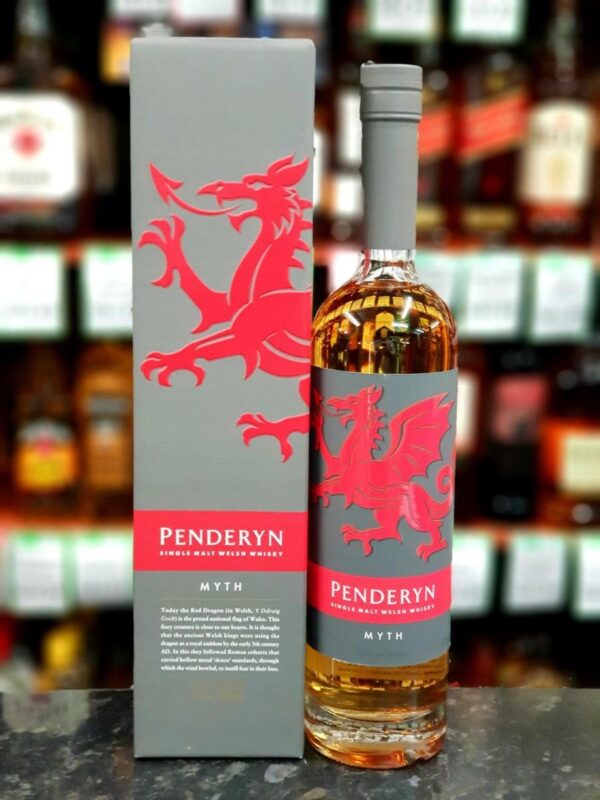 Penderyn Myth Single malt whisky from the Penderyn distillery of Wales, which has been fully-matured in ex-bourbon casks.