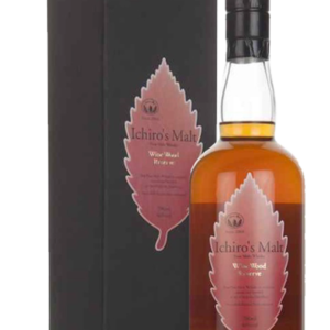 ichiro's malt wine wood reserve is a blended malt containing Japanese whiskies from Chichibu that have been finished in red wine casks and Scottish whisky.