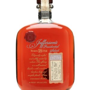 Enjoy the smooth, distinctive flavor of Jefferson's Presidential Select 18 Year Old Bourbon Whiskey, carefully crafted and aged to perfection.