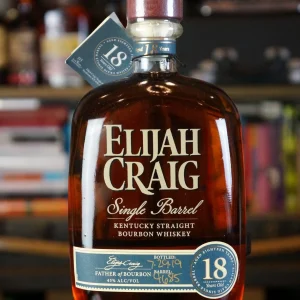 Premium Kentucky Bourbon Elijah Craig 18 year with rich oak, vanilla, and honey notes. Single barrel craftsmanship for collectors and connoisseurs.